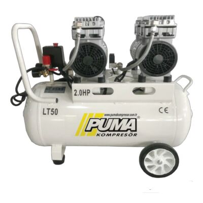 ORİJİNAL YAĞSIZ DİŞ HEKİMİ KOMPRESÖRLERİ - Hava Deposu: 50 Lt - Maksimum Basınç: 8 Bar - Hava Üretimi: 300 Lt/dk. - Motor Gücü: 2 HP - 220 Volt - 1