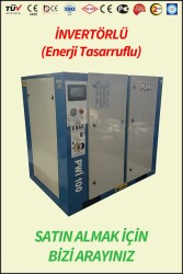 VİDALI KOMPRESÖR Akuple Motorlu - Düşük Devirli - İnvertörlü Enerji Tasarrufu Sağlayan - Düşük Ses Desibelli - Yüksek Verimli - LCD Ekranlı - Büyük Radyatörlü - 2 Yıl Garantili - Vidalı Kompresör - 2